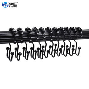 Rideaux de douche Clips de <span class=keywords><strong>rideau</strong></span> en métal avec anneaux Crochet de tige de draperie antirouille - Product Image 4