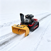 Matériel de construction le plus vendu avec balayeuse à neige, tondeuse hydraulique agricole 360 ° Tondeuses robotisées à chenilles en caoutchouc rotatives