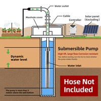 Pompe à eau solaire DC 4500 tr/min 1100 W pour les pays africains
