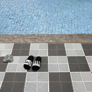 Baño ahuecado antideslizante PVC empalmado ingeniería piso Mat - Product Image 5