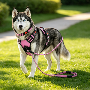 Reflective Dog <b>Harness</b> Leash Collar Set for Small Large Dogs Outdoor Training Walking Breathable Padded <b>Pet</b> Chest Collar <b>Harness</b> - Product Image 6