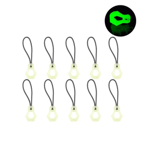 2025 Custom logo Upgraded 2.0 High Brightness Rubber Luminous Head Zipper Puller Pull Rope Drawstring Pendant for Backpack
