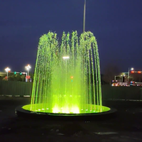 Fontaine musicale d'eau RGB personnalisable pour intérieur/extérieur, petite fontaine de jardin, fontaine d'eau musicale en acier inoxydable durable