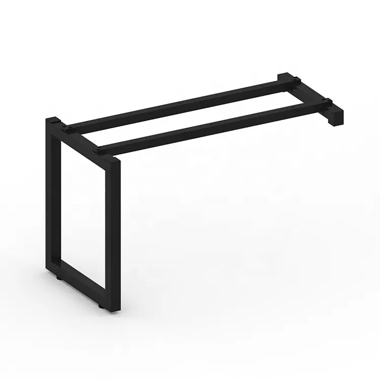 BERSON Molduras de mesa de metal duráveis populares, pernas de metal de aço simples, um lado com moldura de armário