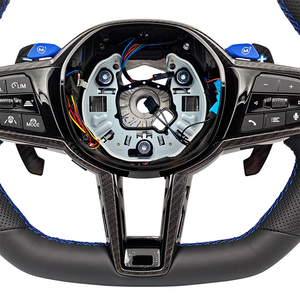 Volante Deportivo LCI de Cuero con Botones Azules M1 M2 para <span class=keywords><strong>BMW</strong></span> X5 G05 X6 G06 G20 G22 G30 M2 G87 M3 G80 M4 G82 G42 M5 F90 F97 M340i - Product Image 3