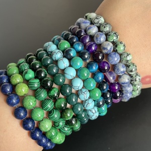 Cristaux Guérison Pierres Bracelet Mode 6/8/10mm Pulseras Mujer Pierre <span class=keywords><strong>Jade</strong></span> Perles Élastique Bracelets Bijoux pour Hommes Femmes - Product Image 3