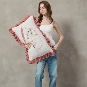 Fodera per cuscino lavorata a maglia di alta qualità con design a cartone animato di cucciolo, per decorazione domestica, graziosa federa per divano, regalo per bambini ALW - Product Image 2