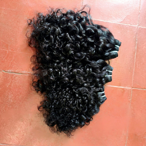 Extensiones de Cabello Humano Rizado Remy Virgen Indio de 18 Pulgadas 12A para Tejido de Cabello - Product Image 1