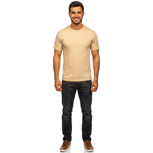 T-shirts pour hommes en coton de qualité supérieure, impression et broderie personnalisées, col rond, 210 g/m², logo personnalisé, style streetwear, t-shirts pour hommes 2026 - Product Image 1