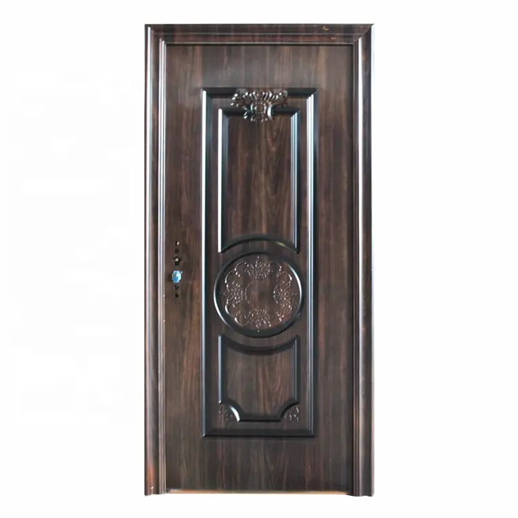シンプルで安い鋳造中古錬鉄製ドアゲートモダンモデル鉄製ドアデザイン