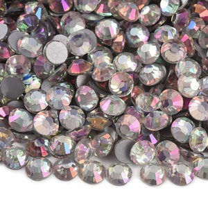 Strass en verre OLeeya personnalisés en usine, couleurs claires, à fixation à froid, cristaux non thermocollants, en vrac, à dos plat, pour justaucorps - Product Image 5