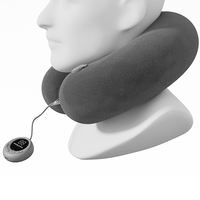 Heißer Verkauf: Tragbares O-förmiges Smart-Nackenmassagegerät – Kabelloses vibrierendes Knet- und Aufblaspfunktionskissen mit 300mAh Akku, 300g leichtgewichtig