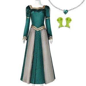Disfraz de Princesa Fiona de <span class=keywords><strong>Shrek</strong></span> para Mujer, Vestido Largo Verde o Peluca DONG-002 - Product Image 1