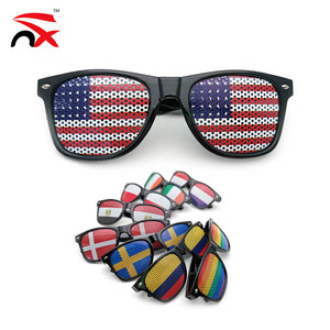 Nx National Sticker Custom logo Sunglasses Men with Country Canada Mexico USA Flag for Party Promotion Football Fans