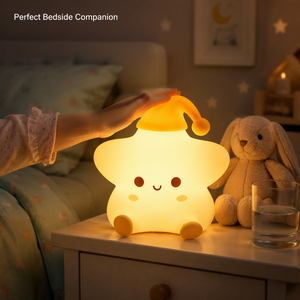 Wholesale <b>Portable</b> Rechargeable Silicone Squeeze Pat <b>Night</b> <b>Light</b> 3 Brightness Levels 30-Minute Auto-Off Timer Color-Changing LED - Product Image 3