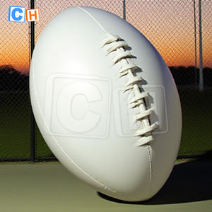 Modèle gonflable géant blanc de ballon de rugby, ballon gonflable fait sur commande de jeu de rugby pour l'affichage de sport - Product Image 1