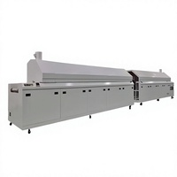Horno de soldadura por reflujo de doce zonas tipo split, totalmente computarizado, controlado por PID, de bajo consumo, con temperatura controlada, de acero.