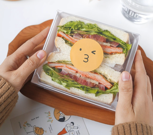 Boîte à sandwich carrée rectangulaire, boîte à gâteau Snow <span class=keywords><strong>Mei</strong></span> Niang, boîte à dessert Tiramisu, boîte à emporter en carton, emballage à emporter pour boulangerie - Product Image 6