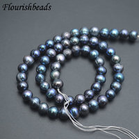 Perles d'eau douce naturelles en gros, tendance, forme ronde plate, perles en vrac pour la fabrication de bijoux pour femmes, collier, bracelet