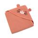 Peignoir à capuche imprimé animal pour bébés et enfants, serviette de bain carrée 80x80cm en gaze tissée - Product Image 4