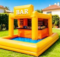 Tente de bar flottante gonflable en PVC pour enfants, protection UV, ignifuge, imperméable, écologique, souffleur inclus