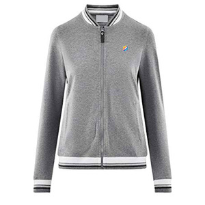 Women's <b>Grey</b> Varsity <b>Jacket</b> 100% Wool Eco-Friendly <b>Waterproof</b> Winter Fashion - Product Image 6