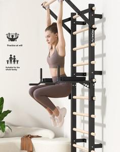 Equipo de Entrenamiento Multifuncional con Marco de Madera Acanalado para Uso Comercial en Interiores, para Prensa de Piernas, Ejercicios de Hombros Individuales y Dobles, y Estiramiento en Salas de Baile - Product Image 3