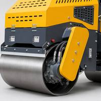Compacteur vibrant à double roue en acier entièrement hydraulique de 1,5 tonne, certifié Euro 5