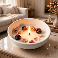 Moule en silicone rond lisse pour bol de rangement, facile à démouler, pour la fabrication de bols en résine, de bougies en plâtre et de pots de fleurs, idéal pour la décoration de la maison et de la table.