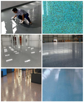 Peinture époxy aqueuse autolissante pour sols, antidérapante, résistante à l'usure, couleurs personnalisées, liquide fluide, pour usage intérieur et construction