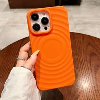 Étui de téléphone portable en silicone de luxe avec coque souple magnétique pour iPhone 15 Pro Max