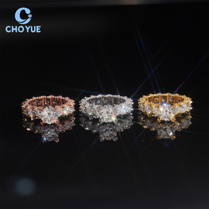 Anillo de Plata de Ley 925 con Diamantes Moissanite VVS que Pasan la Prueba del Diamante, Certificado GRA, Estilo Hip Hop, Joyería Fina para Hombre - Product Image 1