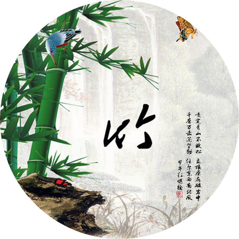 Превосходный материал в китайском стиле, набор водонепроницаемых подставок из натурального каучука с индивидуальным принтом