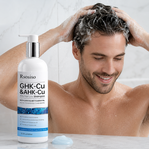 <span class=keywords><strong>Champú</strong></span> al por mayor OEM sin sulfatos con GHK y tripeptido de cobre, con queratina para el cabello, anticaída, revitalizante para el cuero cabelludo y contra la caída del cabello. - Product Image 1