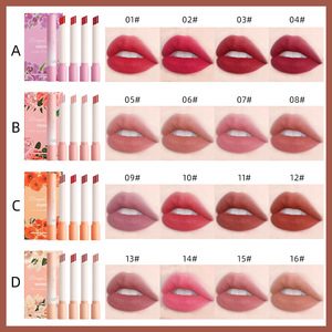 Lápiz labial para <span class=keywords><strong>cigarrillos</strong></span>, Juego de 4 lápices labiales mate con logotipo personalizado, brillo labial orgánico, brillo labial hidratante de larga duración, suministro ODM - Product Image 4