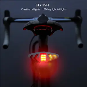 户外斯马特山自行车尾灯无线遥控周期转向灯骑尾灯LED警示灯自行车尾灯