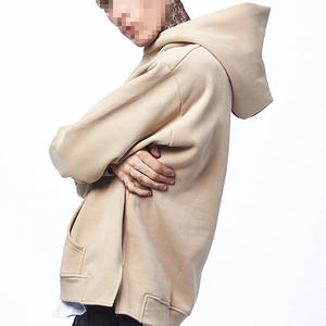 Vente en gros OEM Sweat à capuche pour homme épais à épaules tombantes, en coton de haute qualité, sans cordon, uni, coupe ample, style sport - Product Image 5