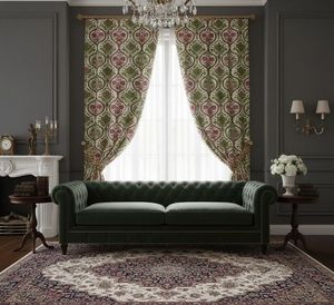 Premium Mughal Blossom <b>Window</b> Curtains Dense Floral Panel 70% Light Blocking Printed Drapes for Living Room Bedroom Timeless - Product Image 1