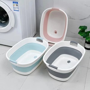 Storage New Silicone Collapsible Foldable Laundry Basket Plastic Folding Clothes Storage Basket