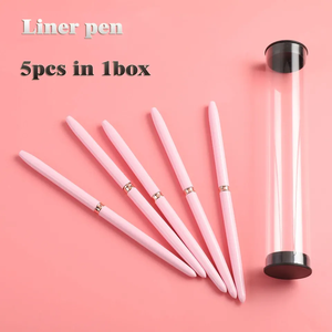 Pincel delineador de uñas de 5-15 mm, extrafino, rosa, con logo personalizado, para pintura en gel acrílico, juego de plumas para dibujo, para salón de manicura, venta al por mayor - Product Image 6