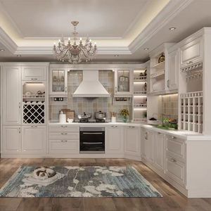 Juegos de Muebles de Cocina con Acabado Melamina Personalizado, Ecológicos, Resistentes al Agua, con Accesorios para Grifo, Cestas para Cajones y Herrajes HIGOLD - Product Image 2