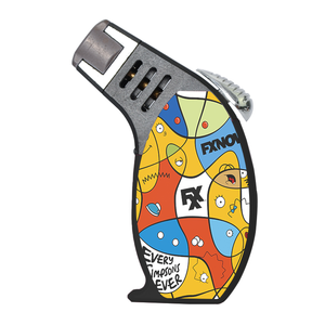 Nouveaux modèles Prix de gros d'usine Cigarette Logo personnalisé Briquet torche à gaz rechargeable coupe-vent de haute qualité en toute sécurité - Product Image 4