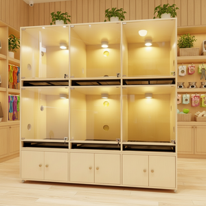 Casa de Lujo para Mascotas de <span class=keywords><strong>Madera</strong></span>, <span class=keywords><strong>Jaula</strong></span> para Perros de <span class=keywords><strong>Madera</strong></span> Maciza, Interior Ecológico, <span class=keywords><strong>Jaula</strong></span> para Perros para Uso en Interiores, Caseta para Perros de Raza Grande - Product Image 3