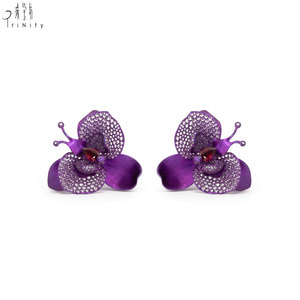 High Quality Wholesale Manufacturer Export <b>Earrings</b> Jewelry Large Pure Titanium 18K Solid Gold Natural Ruby And Spinel <b>Earrings</b> - Product Image 1