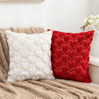 Housse de coussin carrée en peluche confortable, style nordique, pour canapé d'hôtel, chambre à coucher, décoration de chevet