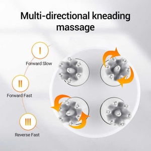 Custom Logo Magnetic Charging <b>Silicone</b> Head Spa Claw Deep Relaxing Kneading Hair Head <b>Massager</b> <b>Scalp</b> - Product Image 5