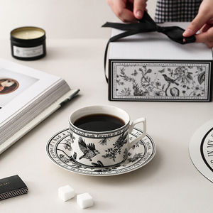 Wholesale 200ml <b>Tea</b> Cup Gift <b>Set</b> Flower Printed <b>Coffee</b> Cups and Saucers <b>Set</b> - Product Image 6