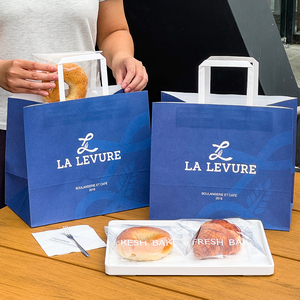 Custom Logo Baking Dessert Tote <strong>Bag</strong> and <strong>Bread</strong> Packaging <strong>Bag</strong> Bakery Cake Shop Takeaway Packaging - Product Image 2