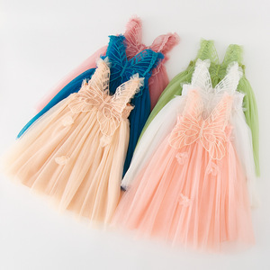 Ultimi Modelli di Abiti Estivi per Bambine con Strati di Pizzo e <span class=keywords><strong>Farfalla</strong></span> sul Retro, Vestiti Dolci per Feste e Vacanze per Bambine da 6 Mesi a 7 Anni - Product Image 2