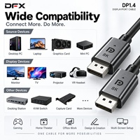 Câble DEFUXIN DP1.4 1,5 m 8K 60Hz 4K 144Hz 32,4 Gbps DP vers DP pour moniteur de jeu, carte graphique PC - EN STOCK